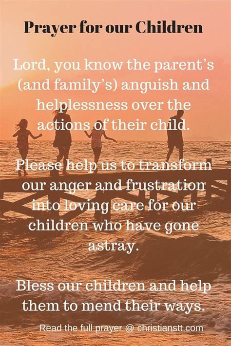 Prayer For The Children In Our Families Gods Powerful Word Prayer