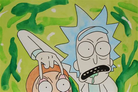 Rick And Morty Open Your Eyes Watercolor Poster Etsy