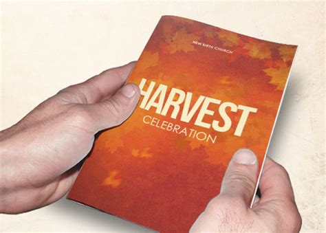 Harvest Celebration Church Bulletin Template Inspiks Market