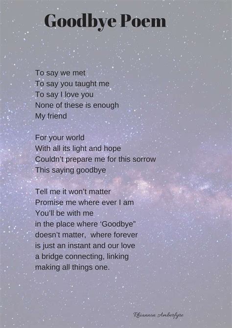 Top 10 Goodbye Poem Ideas And Inspiration
