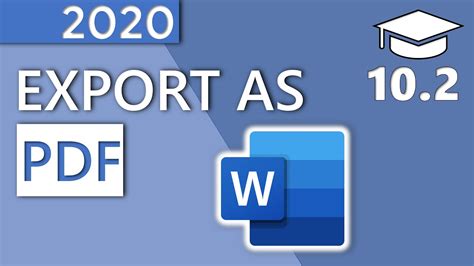 How To Export A Word Document As A Pdf File 102 Master Course 2020