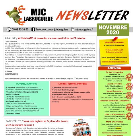 Mjc Newsletter Novembre 2020pdf Docdroid