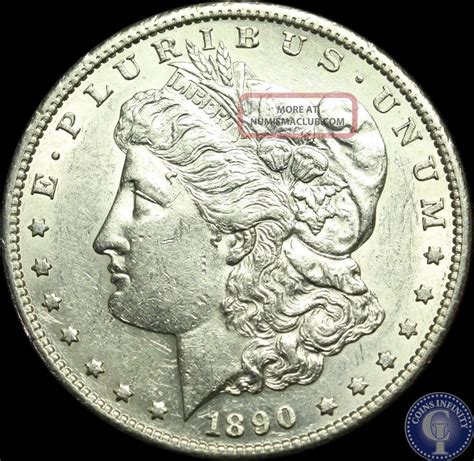 1890 S Silver Morgan Dollar Uncirculated Lustrous 15