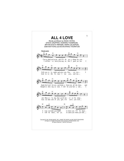All 4 Love By Isaac Hayes Piano Digital Sheet Music Sheet Music Plus