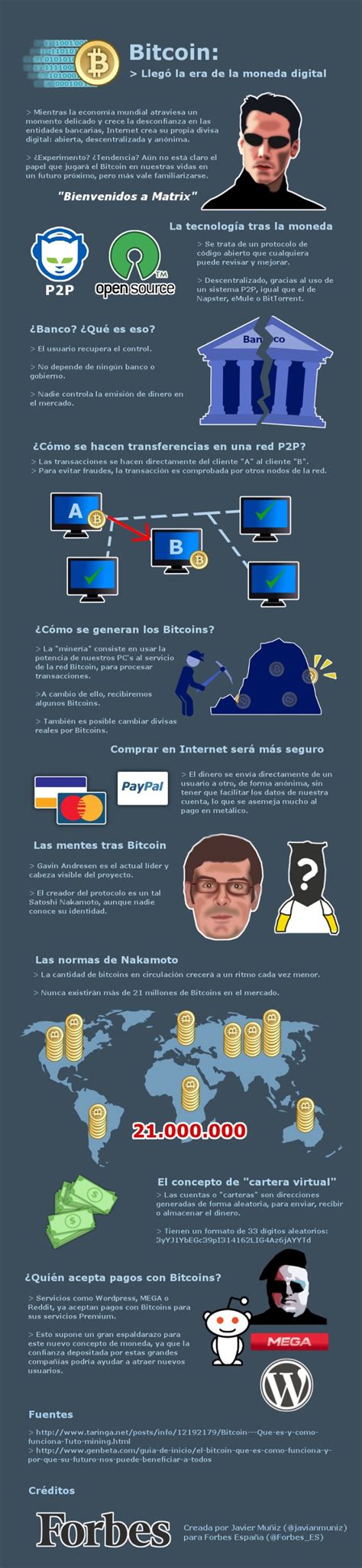 Bitcoin is built on a distributed digital record called a blockchain. Bitcoin llegó la hora de la moneda virtual #infografia # ...