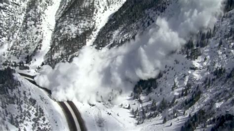 Aerial Footage I 70 In Colorado Closed After Huge Controlled Avalanche