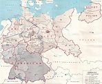 Mapa de la partición de Alemania (1946) - Mapas Milhaud
