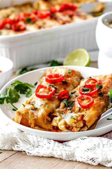 One pot white chicken lasagna soup. Sweet Chili Chicken Enchiladas - Carlsbad Cravings