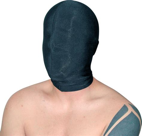 Amazon de Spandex Maske ohne Öffnungen extra stark Kopfmaske Erotik SM Rollenspiele Domina