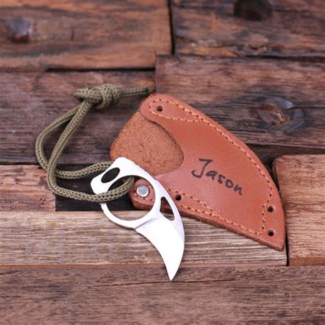 Personalized Index Finger Hole Knife Blade Teals Prairie And Co®