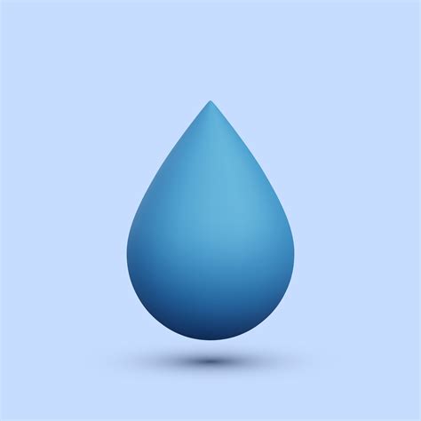 3d Realistic Water Drop Isolated On White Background Vector