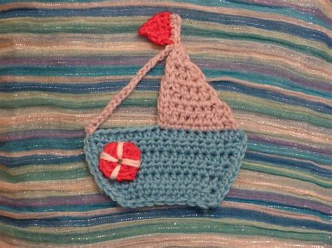 Sail Away Boat Pattern By Sue Webb Crochet Boat Crochet