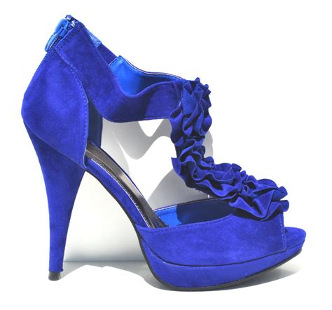 Qupid Royal Blue Velvet Sexy Womens High Heel Slingback Sandals Retail