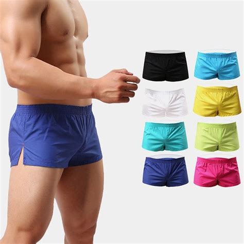 Casual Home Plain Boxer Shorts Inside Cotton Pouch Breathable Skin