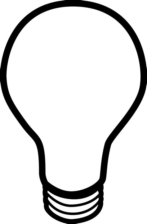 Lightbulb Clipart Line Art Lightbulb Line Art Transparent Free For