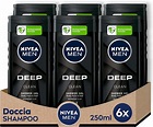 NIVEA MEN Deep Clean Doccia Shampoo in confezione da 6 x 250 ml ...