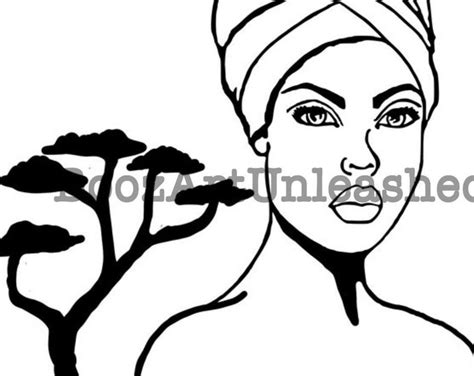 Africa Woman Silhouette Svg Afro Svg Black Woman Svg Black Etsy