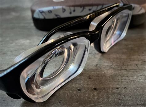 Black High Myopic Glasses Very Thick Biconcave Myodisc Lenses