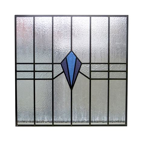 Basic Art Deco Stained Glass Panel From Period Home Style Art Deco