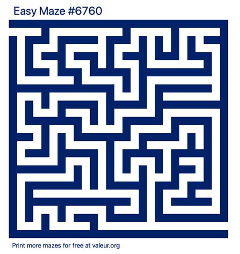 Free Printable Easy Maze With The Answer 6760