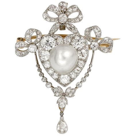 Edwardian Pearl And Diamond Broochpendant For Sale At 1stdibs
