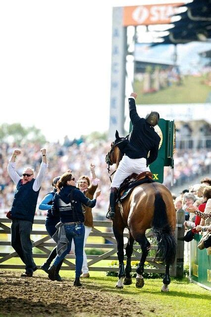 Nick Skelton And Team Celebrate After Finding Out Big Star Won At Aachen
