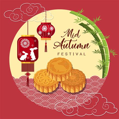Chinese Mid Autumn Festival Background 1436736 Vector Art At Vecteezy
