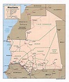 Detailed political and administrative map of Mauritania. Mauritania ...