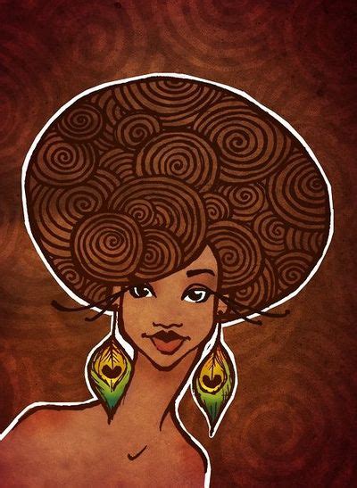 Black Girl With Afro Drawing At Explore Collection