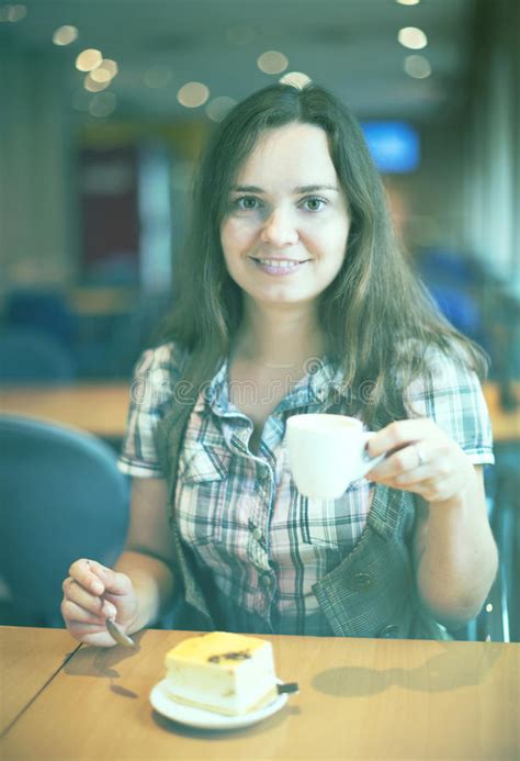 Girl Drinking Morning Coffee Stock Photo Image Of Female Nifty 94256582
