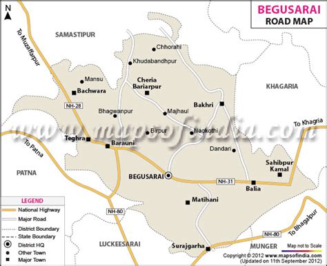 Begusarai Road Map