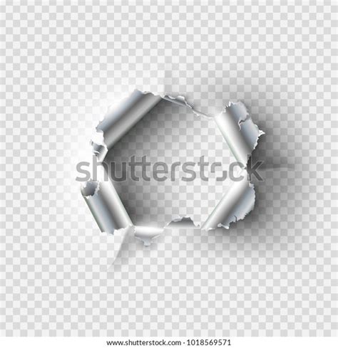 Ragged Hole Torn Ripped Metal On Stock Vector Royalty Free 1018569571