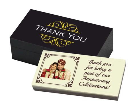 The key is to give a gift that's totally tailored to the couple and their unique preferences. Wedding Anniversary Return Gifts by ChocoCraft - CHOCOCRAFT
