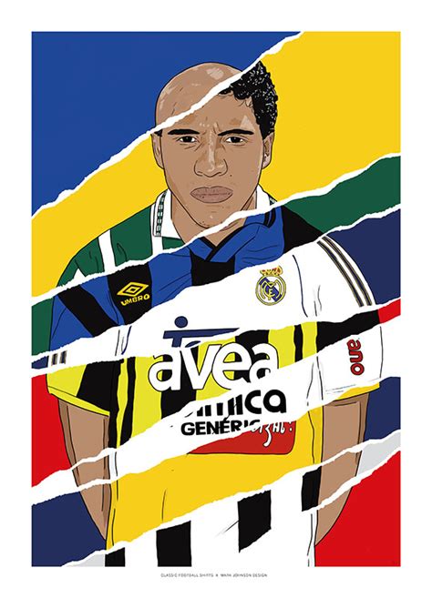 1993 2015 Roberto Carlos Career In Shirts A3 Printposter