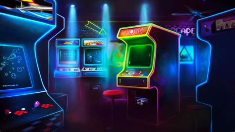 Neon Arcade Wallpapers Top Free Neon Arcade Backgrounds Wallpaperaccess