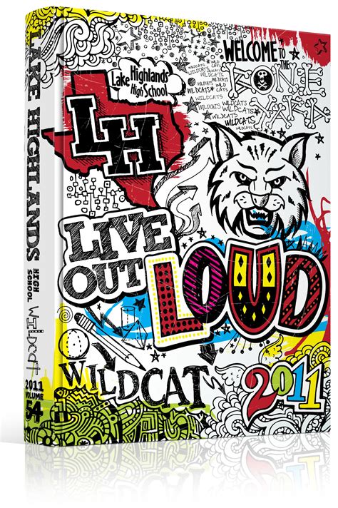 Yearbook Cover Lake Highlands High School Live Out Loud Theme