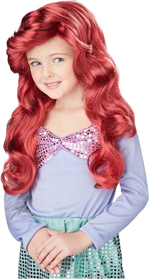 Disguise Disney Princess Ariel Little Mermaid Girls Wig Red