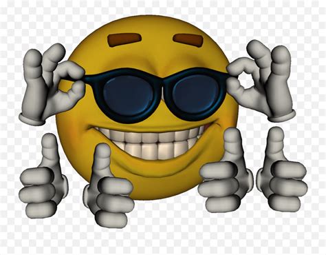 Ok Its Time For Plan B Smiley Face Meme Sunglasses Emojifinger Point