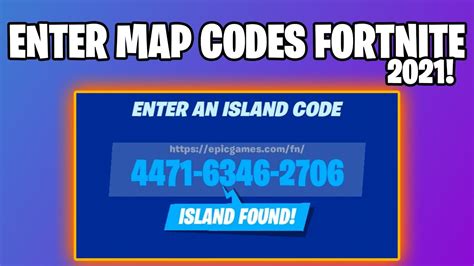 how to enter map codes in fortnite 2021 youtube