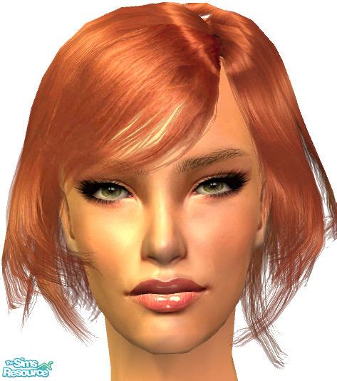 The Sims Resource Pinup Girl Hairstyle Brownish Red