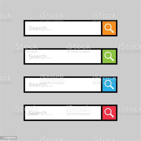 Set Of Vector Search Bars Stock Illustration Download Image Now