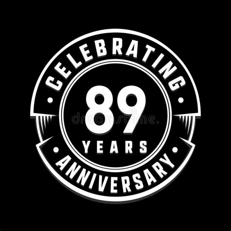 89 years anniversary logo template 89th vector and illustration stock vector illustration of
