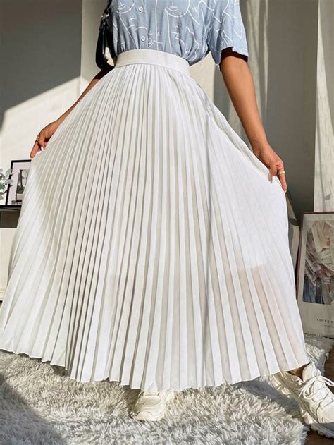 Shein Mulvari High Waist Maxi Pleated Skirt Shein Uk