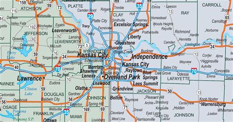 Kansas And Missouri County Map Tour Map