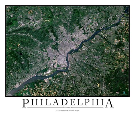 Philadelphia Wall Map By Outlook Maps Mapsales