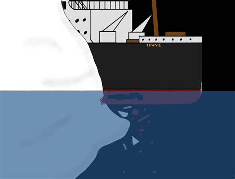 Sketch Of Titanic Hitting The Iceberg Titanic