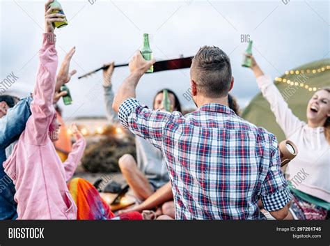 Group Friends Cheering Image And Photo Free Trial Bigstock
