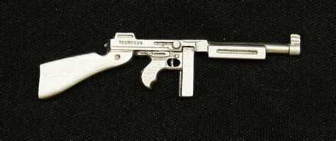 Empire Pewter Thompson Smg Pewter Gun Pin Clip Etsy