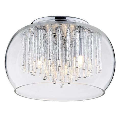 If they're not in place, purchase replacement screws when you buy your replacement globe. Flush Glass Ceiling Light with Bowl Shade 3 Light Chrome ...