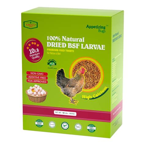 Buy Amzey 10lbs Dried Black Soldier Fly Larvadried Mealworms 100